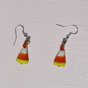Candy Corn Earring Pair